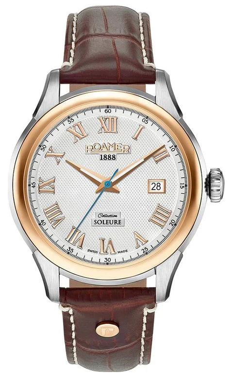 ROAMER SOLEURE AUTOMATIC - 545660-49-12-05 Leather Belt Luxury Watch For Men