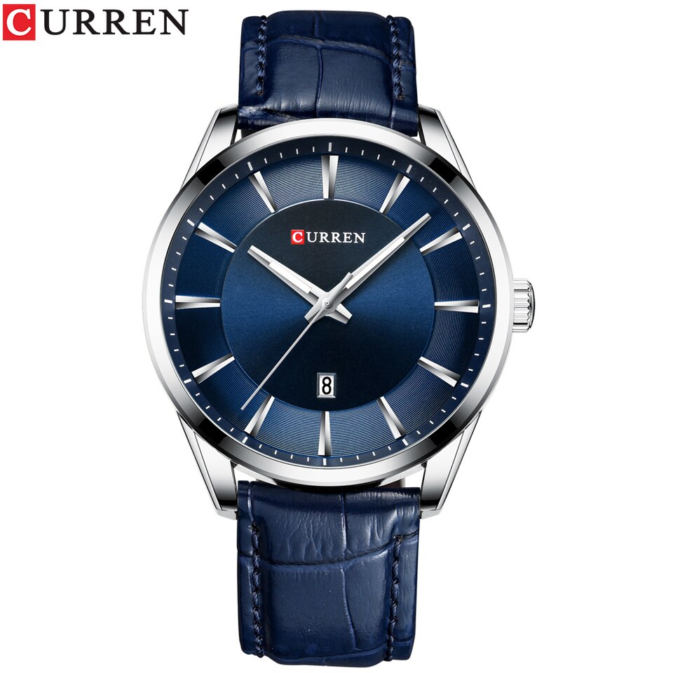 Quartz Watches for Men Leather Strap Male Wristwatches Top Luxury Brand Business Men Clock  45 mm Reloj Hombres
