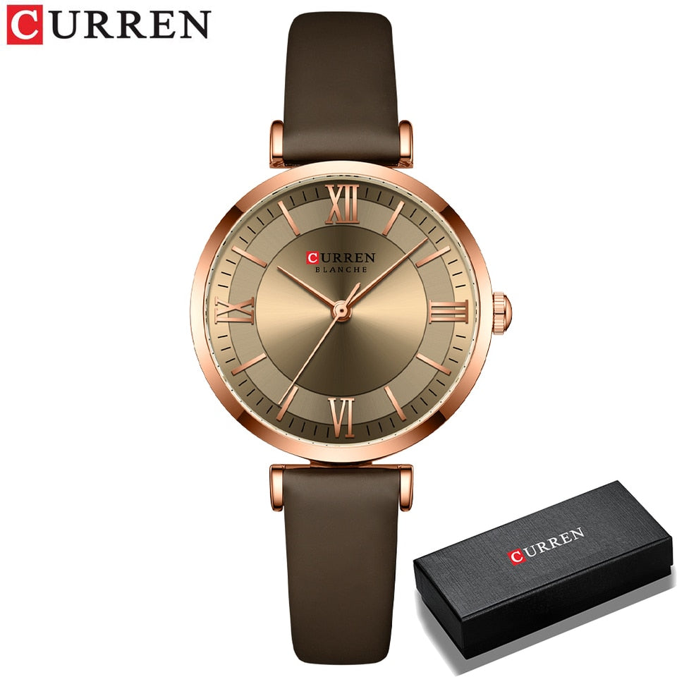 Women Quartz Leather Wristwatches Fashionable Classic Clock Montre femme