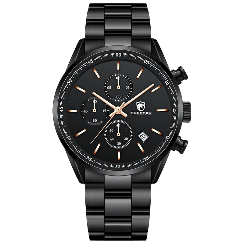 Men Top Brand Luxury Fashion Business Quartz Men Wristwatch Stainless Steel Waterproof Sports Clock
