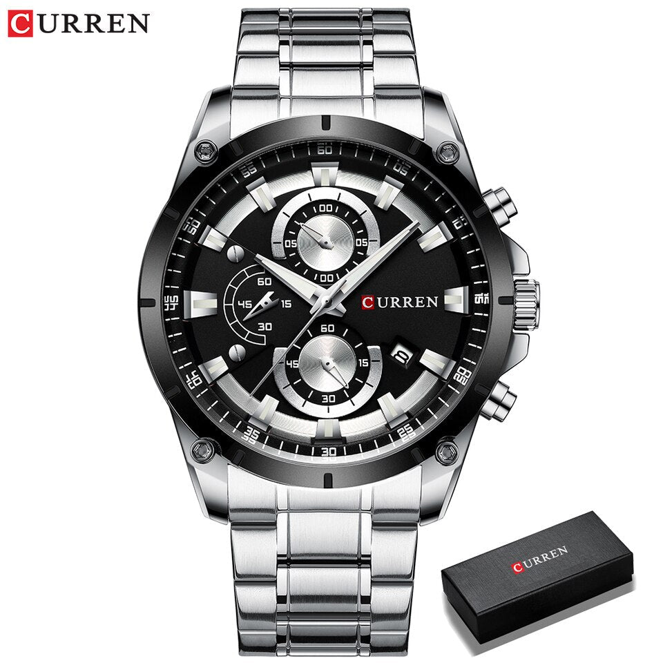 Gold Watches Men Luxury Top Brand CURREN Quartz Wristwatch Fashion Sport and Causal Business Watch Male Clock Reloj Hombres