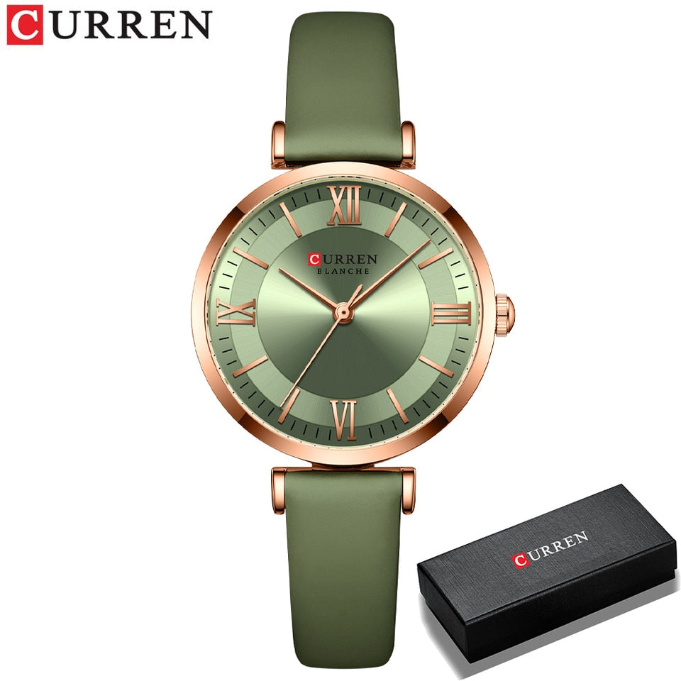 Women Quartz Leather Wristwatches Fashionable Classic Clock Montre femme