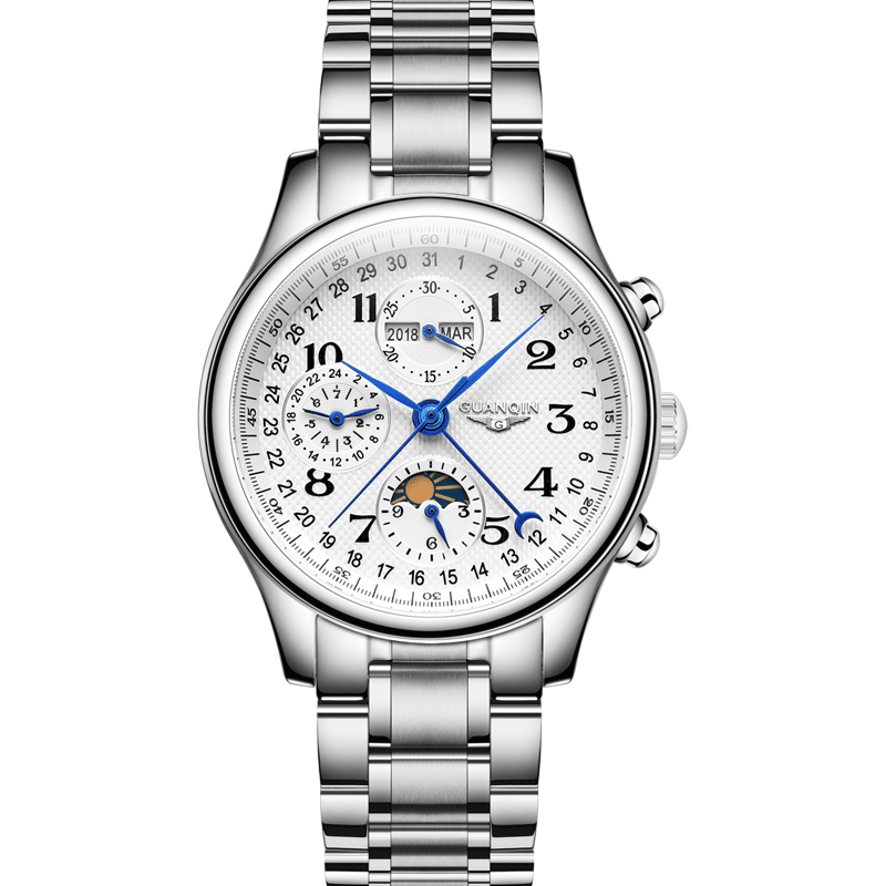 Automatic Watch Men Sapphire Multifunction Lunar Phase Men Watch Waterproof Perpetual calendar Men Mechanical Watches