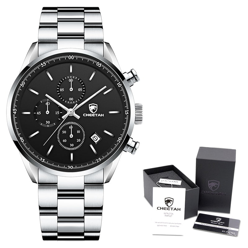 Men Top Brand Luxury Fashion Business Quartz Men Wristwatch Stainless Steel Waterproof Sports Clock