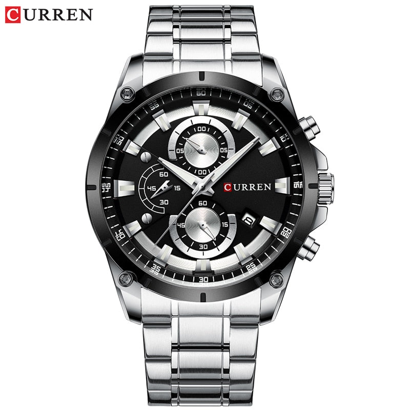 Gold Watches Men Luxury Top Brand CURREN Quartz Wristwatch Fashion Sport and Causal Business Watch Male Clock Reloj Hombres silver watch