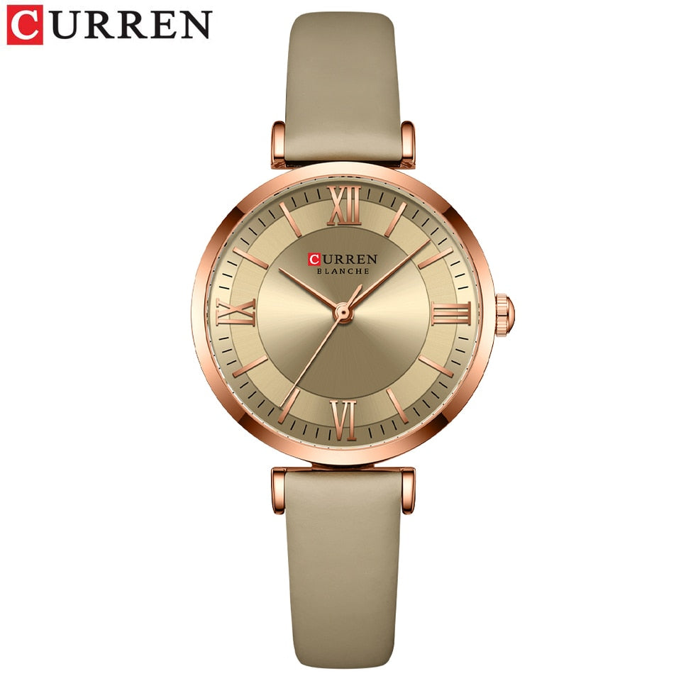 Women Quartz Leather Wristwatches Fashionable Classic Clock Montre femme