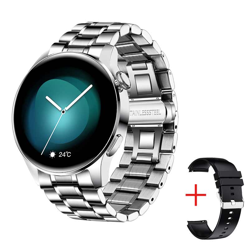 New Bluetooth Call Smart Watch Men Full Touch Sport Fitness Watches Waterproof Heart Rate Steel Band Smartwatch Android iOS
