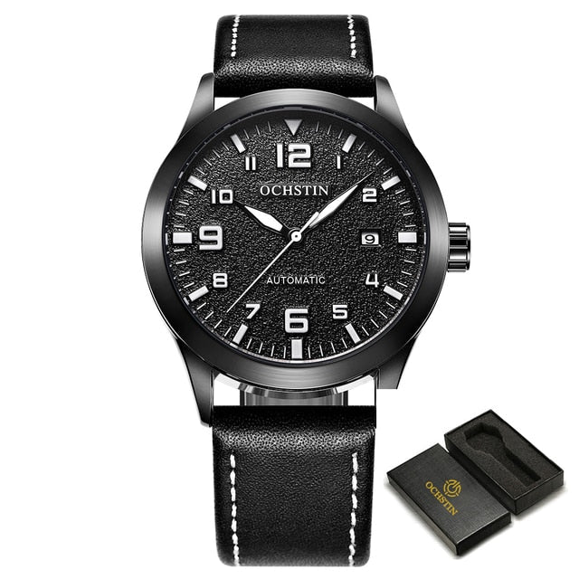 New Men Ochstin Automatic Mechanical Watch Luxury Casual Dress Military Outdoor Sports Army Mens Wristwatches Waterproof Male Clock