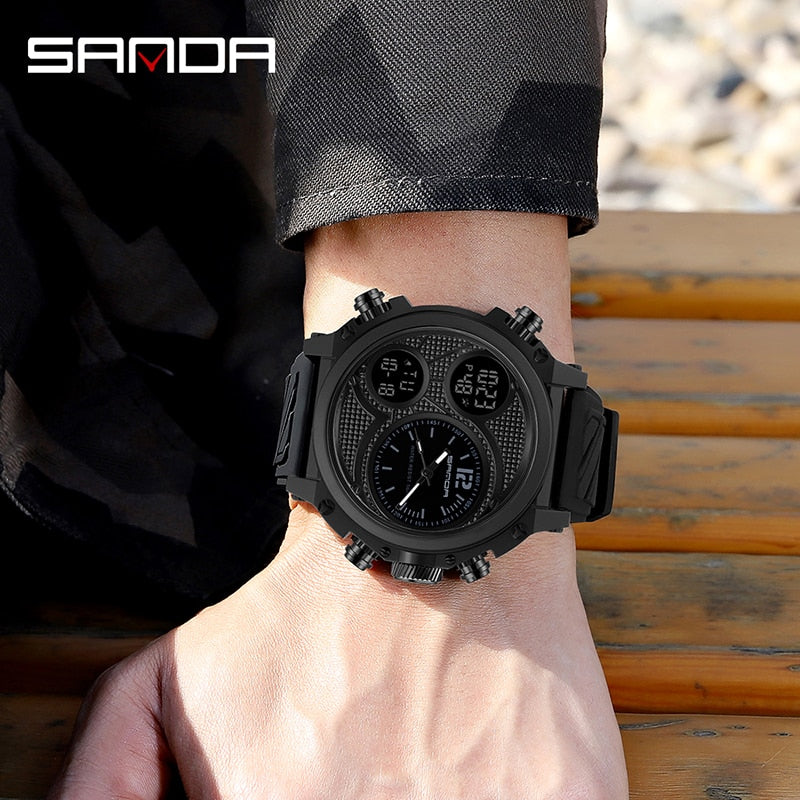 Display Quartz Watch for Men LED Sport Digital Watches 50m Waterproof Electronic Wristwatch Alarm Clock Relogio