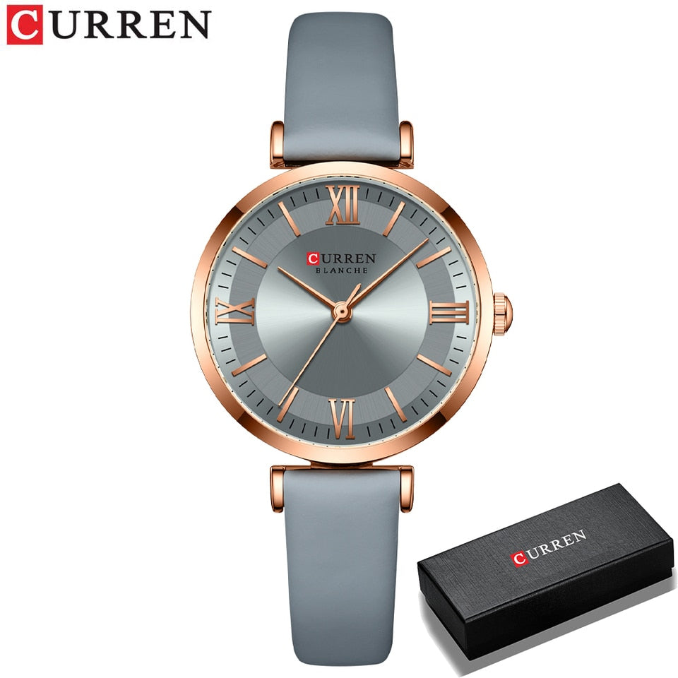 Women Quartz Leather Wristwatches Fashionable Classic Clock Montre femme