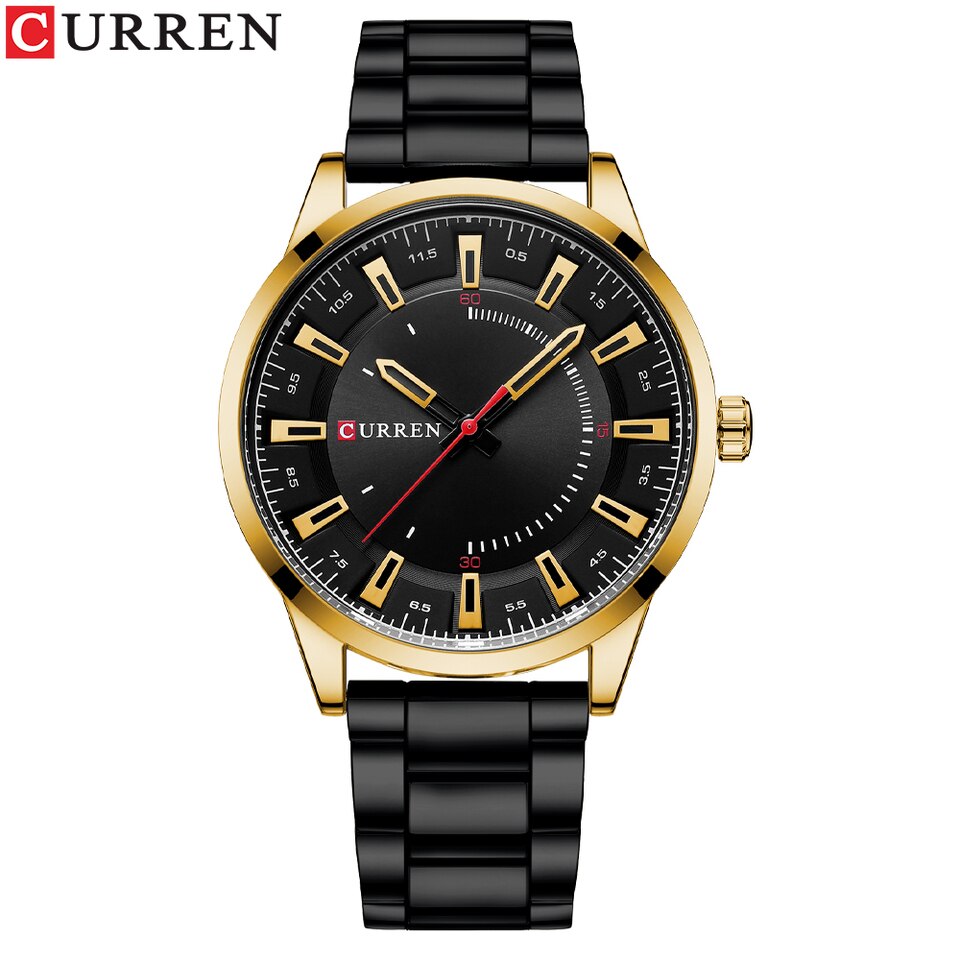 Simple Style Men Watches Quartz Wristwatches Stainless Steel Band Clock Male