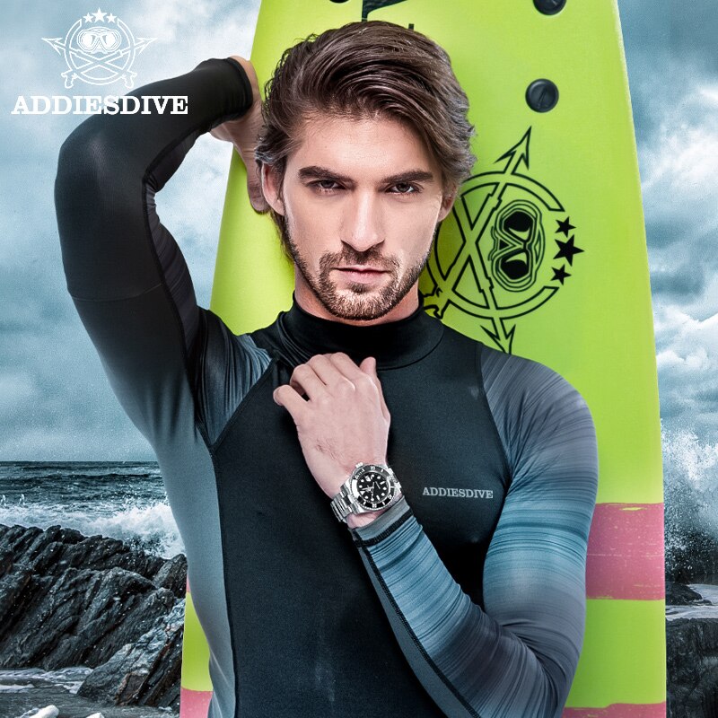 Addies Dive Men High Quality Watch 200m Waterproof Quartz Watch Ceramic Bezel Calendar Display C3 Super Luminous Watches