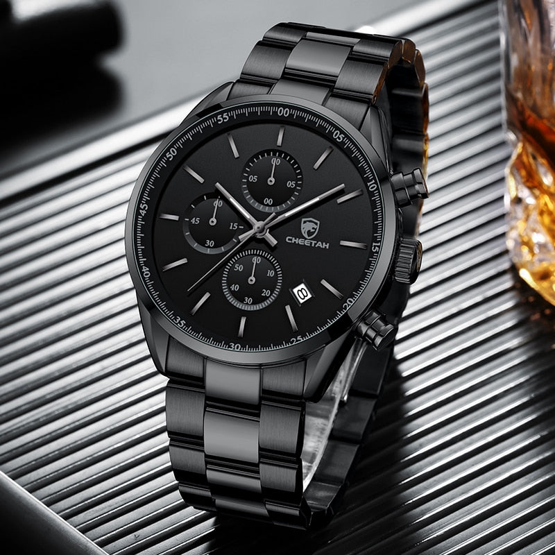 Men Top Brand Luxury Fashion Business Quartz Men Wristwatch Stainless Steel Waterproof Sports Clock