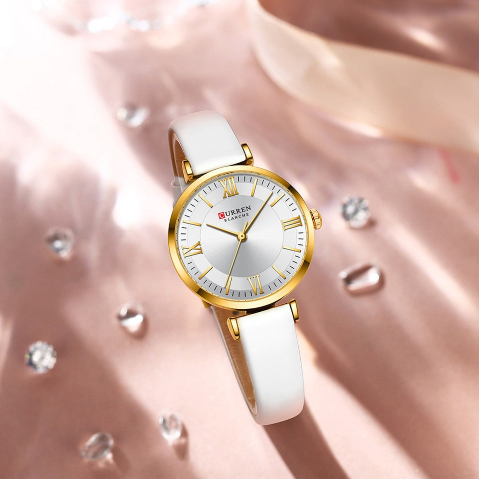 Women Quartz Leather Wristwatches Fashionable Classic Clock Montre femme