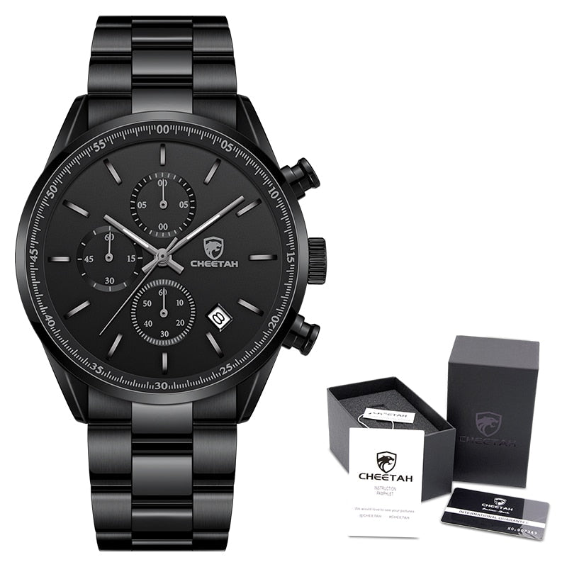 Men Top Brand Luxury Fashion Business Quartz Men Wristwatch Stainless Steel Waterproof Sports Clock B B With Box