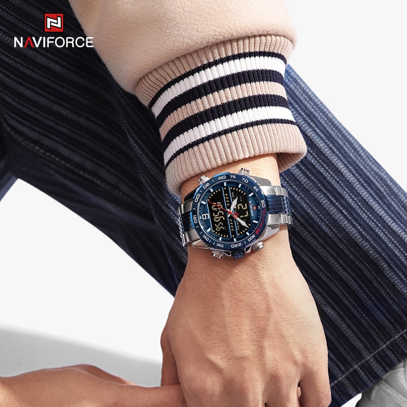 Digital Sport Watch For Men Steel Waterproof Chronograph Clock Fashion Luminous Quartz Wrist watches