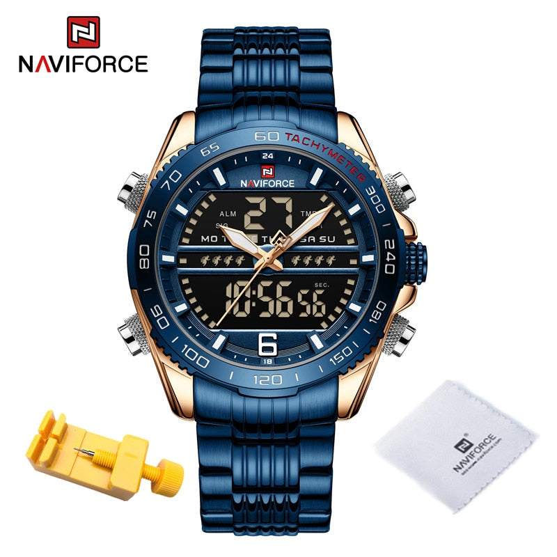 Digital Sport Watch For Men Steel Waterproof Chronograph Clock Fashion Luminous Quartz Wrist watches