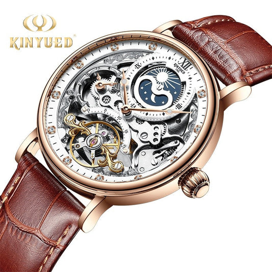 New Men Mechanical Skeleton Watches Automatic Watch Men Tourbillon Sport Clock Casual Business Moon Wrist Watch
