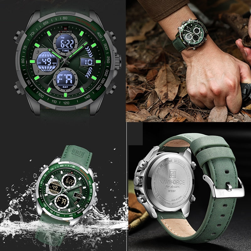 New Military Watches for Men Luxury Original Sports Chronograph Watch Waterproof Quartz WristWatch Clock Gift