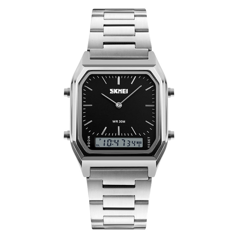 SKMEI New Sport Watch For Man Fashion Casual Quartz Wristwatches Digital Chronograph Back Light Waterproof Watch Dual Time 1220