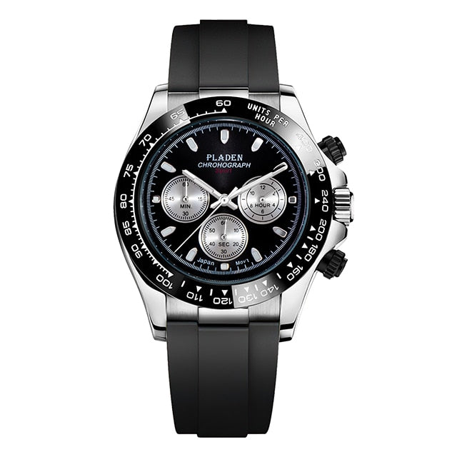 New Watch For Men Luxury Stainless Steel Chronograph Sport Wristwatch Business Luminous Dive male Clock