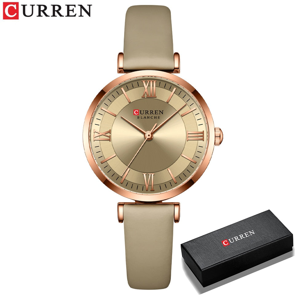 Women Quartz Leather Wristwatches Fashionable Classic Clock Montre femme