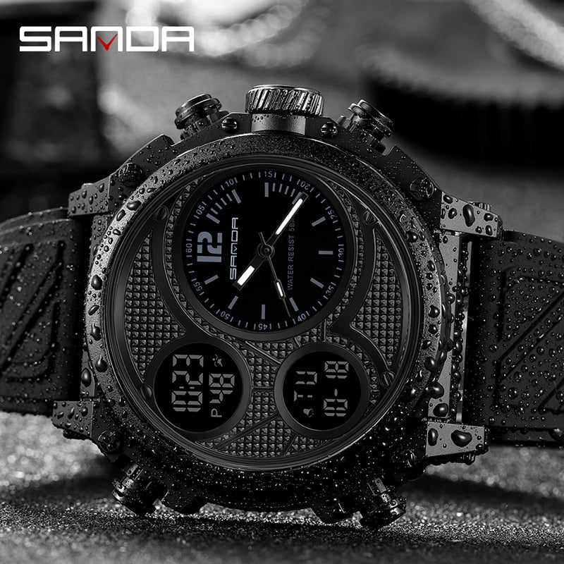 Display Quartz Watch for Men LED Sport Digital Watches 50m Waterproof Electronic Wristwatch Alarm Clock Relogio