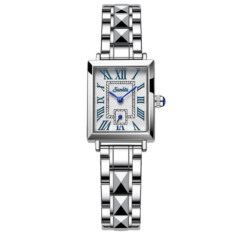Women Watches Fashion Square Ladies Quartz Watch Bracelet Set Dial Simple Rose Gold Luxury Women Watches