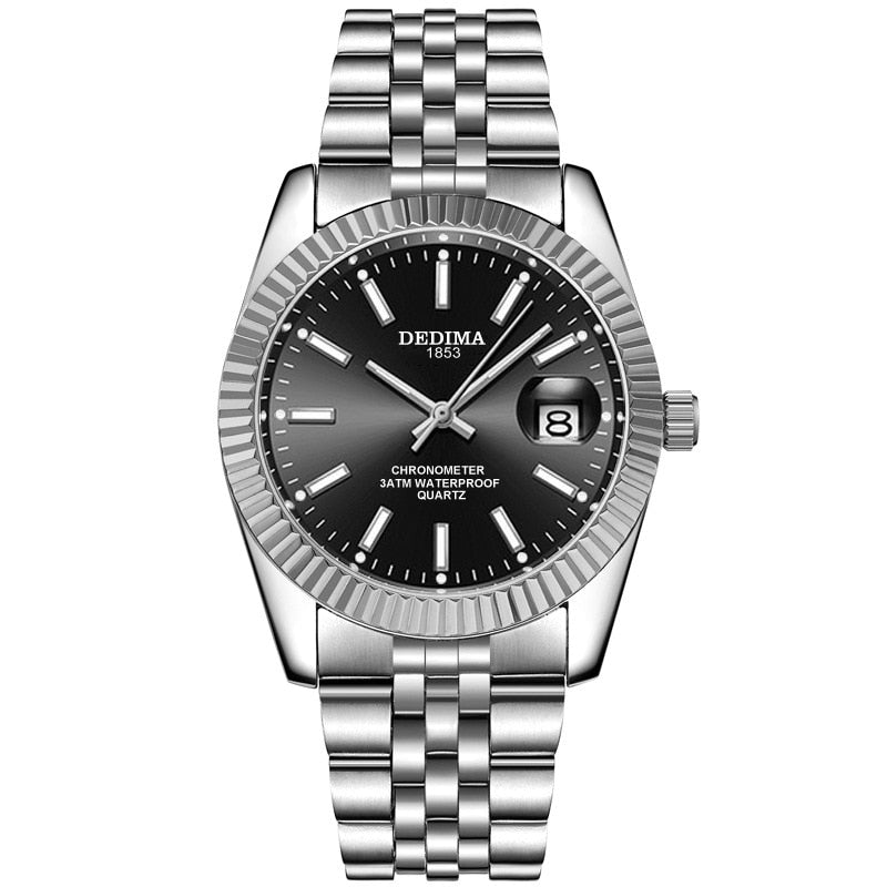 Mens Top Brand Luxury Fashion Gold Watches Men Business Stainless Steel Luminous Quartz Watch Relogio Masculino Reloj Hombre