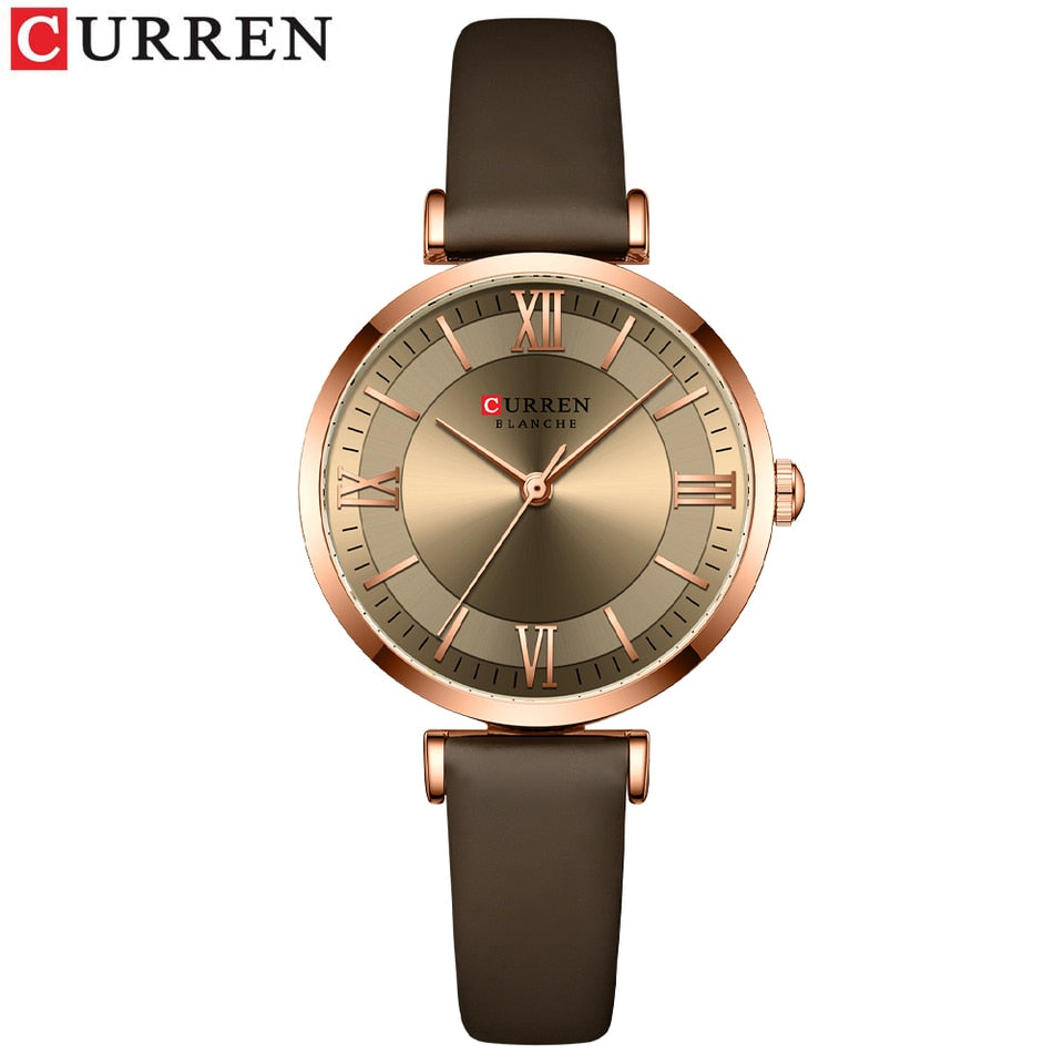 Women Quartz Leather Wristwatches Fashionable Classic Clock Montre femme