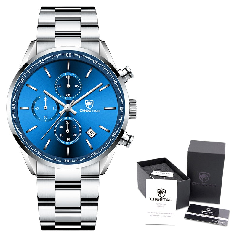 Men Top Brand Luxury Fashion Business Quartz Men Wristwatch Stainless Steel Waterproof Sports Clock