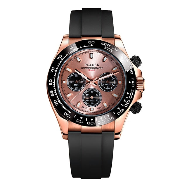 New Watch For Men Luxury Stainless Steel Chronograph Sport Wristwatch Business Luminous Dive male Clock