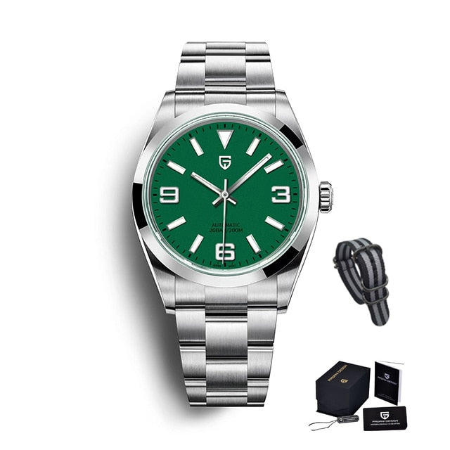 New NH35 Men Mechanical Watch AR Sapphire Glass Automatic Watch For Men Stainless Steel Sports Waterproof Watches