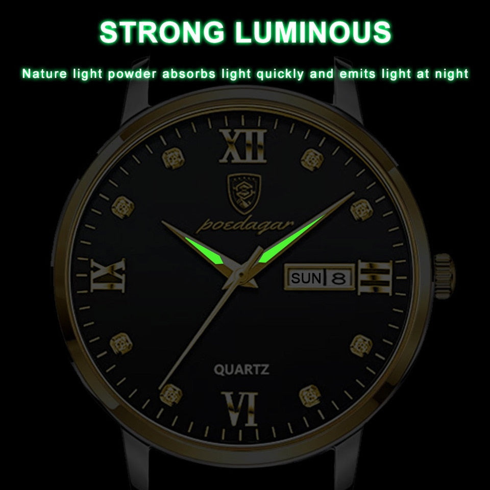 New Men Watches Top Brand Luxury Men Wrist Watch Leather Quartz Watch Sports Waterproof Male Clock Relogio Masculino+Box