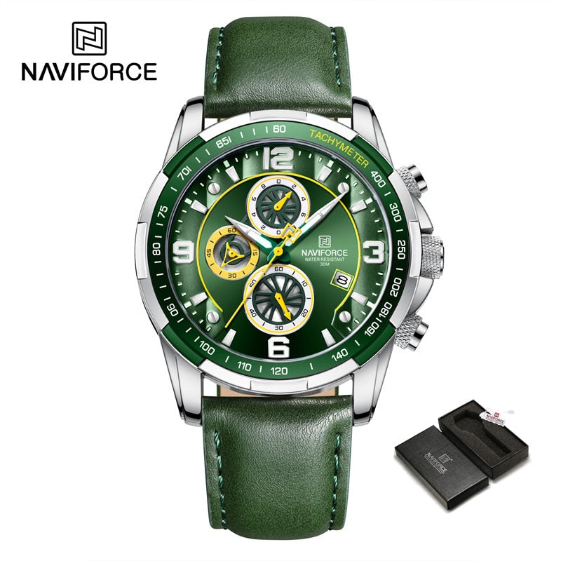 Luxury NAVIFORCE 100% Original Fashion Watch For Men Multifunction Sport Waterproof Man Quartz Wrist Watches Clock