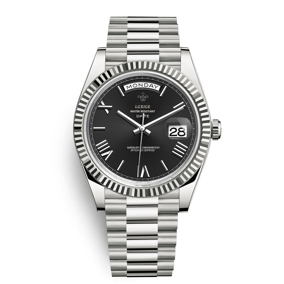 Original Casual Brand Watch Men Top Luxury Stainless Steel 3atm Waterproof daydate Business Men Fashion Wrist Watch