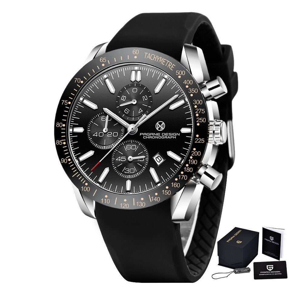 PAGANI DESIGN Men Quartz Watches 44MM Top Waterproof Luxury Business Sapphire Stainless Steel