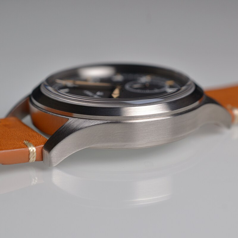 The D12 Minitary Watch Vintage Stainless Steel VD78 Quartz Movement 200M Waterproof Sub-second Field Watch