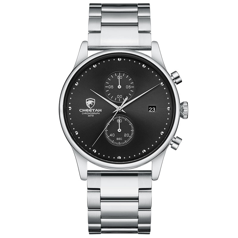 New Men Watches Chronograph Quartz Watch Men Stainless Steel Waterproof Sports Clock Watches Business reloj hombre