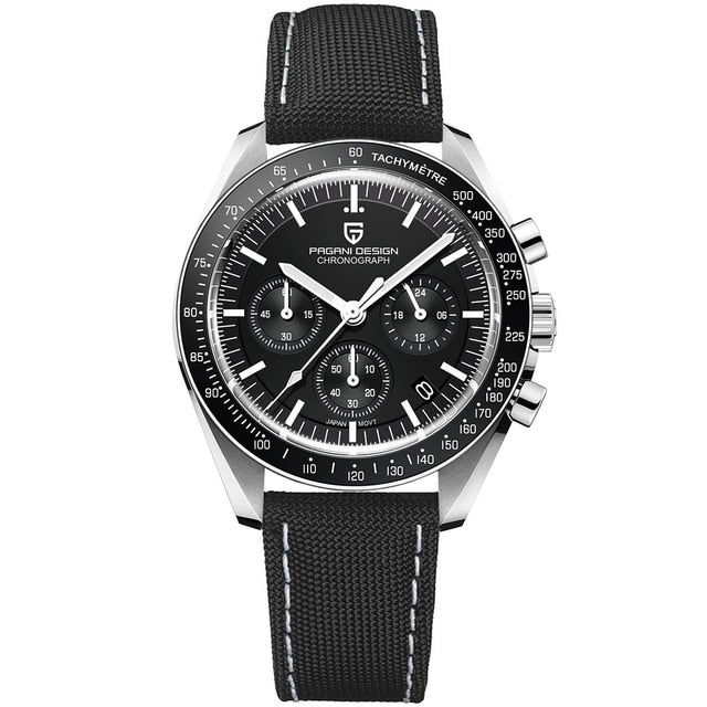 Men Watches 100M Waterproof Date Speed Chronograph Quartz VK63 AR Sapphire mirror Full Steel Watch