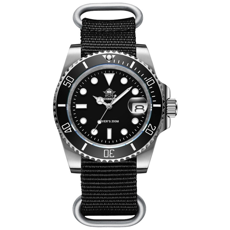 New Fashion Watch Stainless Steel Diver Watch 200M C3Super Luminous Sport Stainless Steel Watch