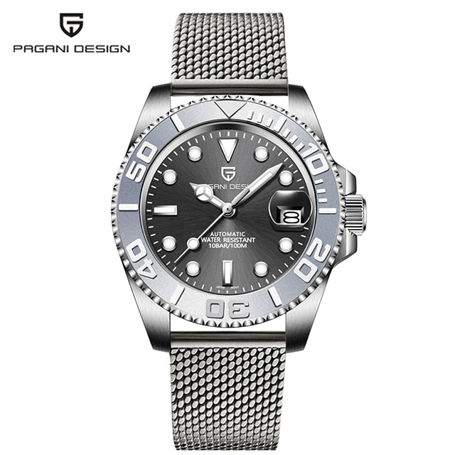 New Sports Men Mechanical Wristwatch Sapphire Luxury Automatic Watch Men Stainless Steel Waterproof Clock