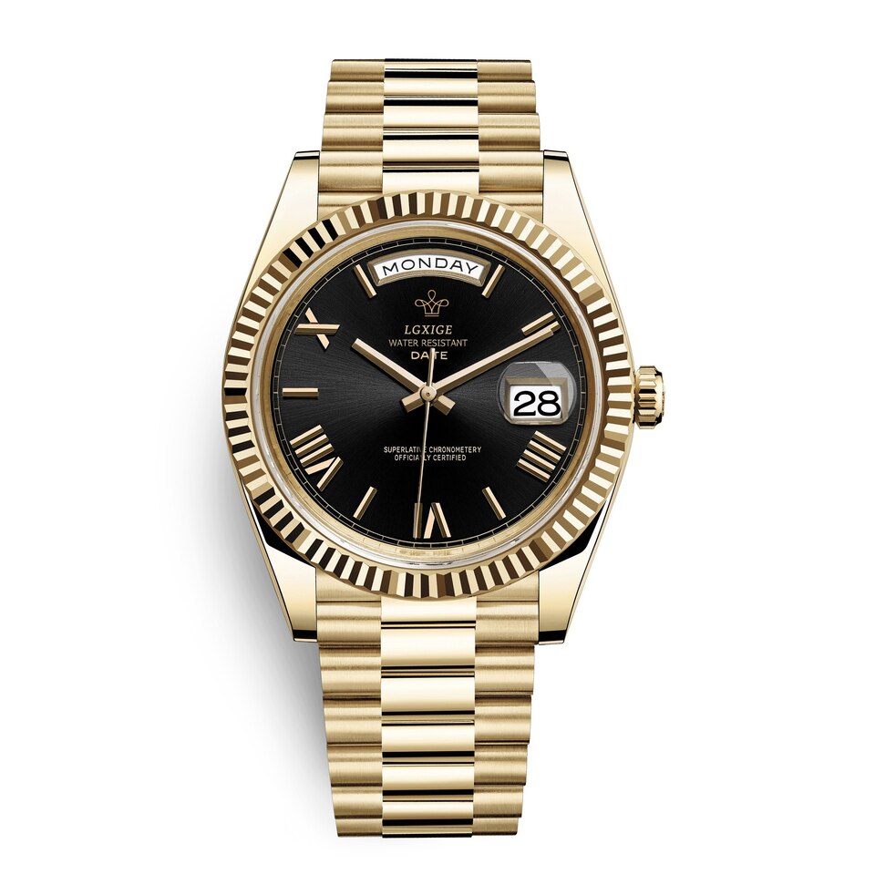 Original Casual Brand Watch Men Top Luxury Stainless Steel 3atm Waterproof daydate Business Men Fashion Wrist Watch