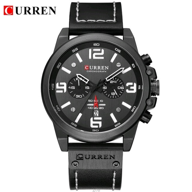 CURREN 8314 Luxury Brand Quartz Men Watch Military Waterproof Leather Strap Sport Mens Watches Fashion Casual Male Clock часы