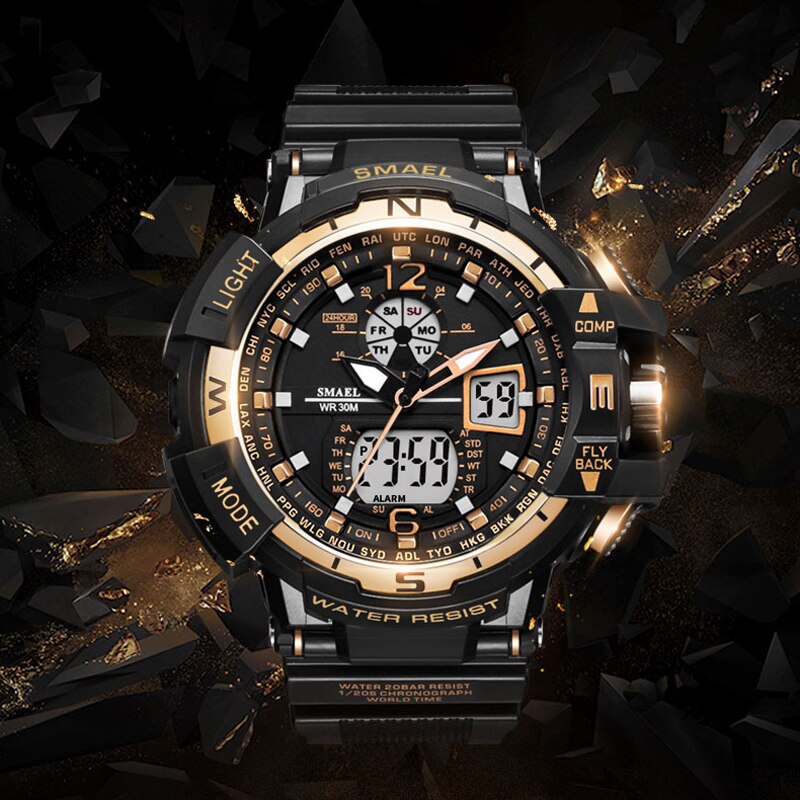 Sport Watch Men Big Dial LED Digital Quartz Wrist Watches Men Brand Luxury Digital-watch Military Army Clock Male