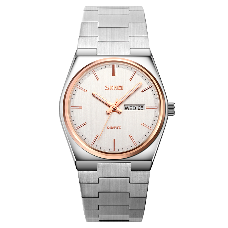 New Casual Quartz Clock Male Full Steel Time Week Date Sports Watch Mens Waterproof Business Wristwatches Man reloj hombre color3
