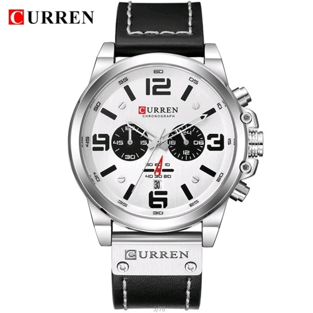 CURREN 8314 Luxury Brand Quartz Men Watch Military Waterproof Leather Strap Sport Mens Watches Fashion Casual Male Clock часы