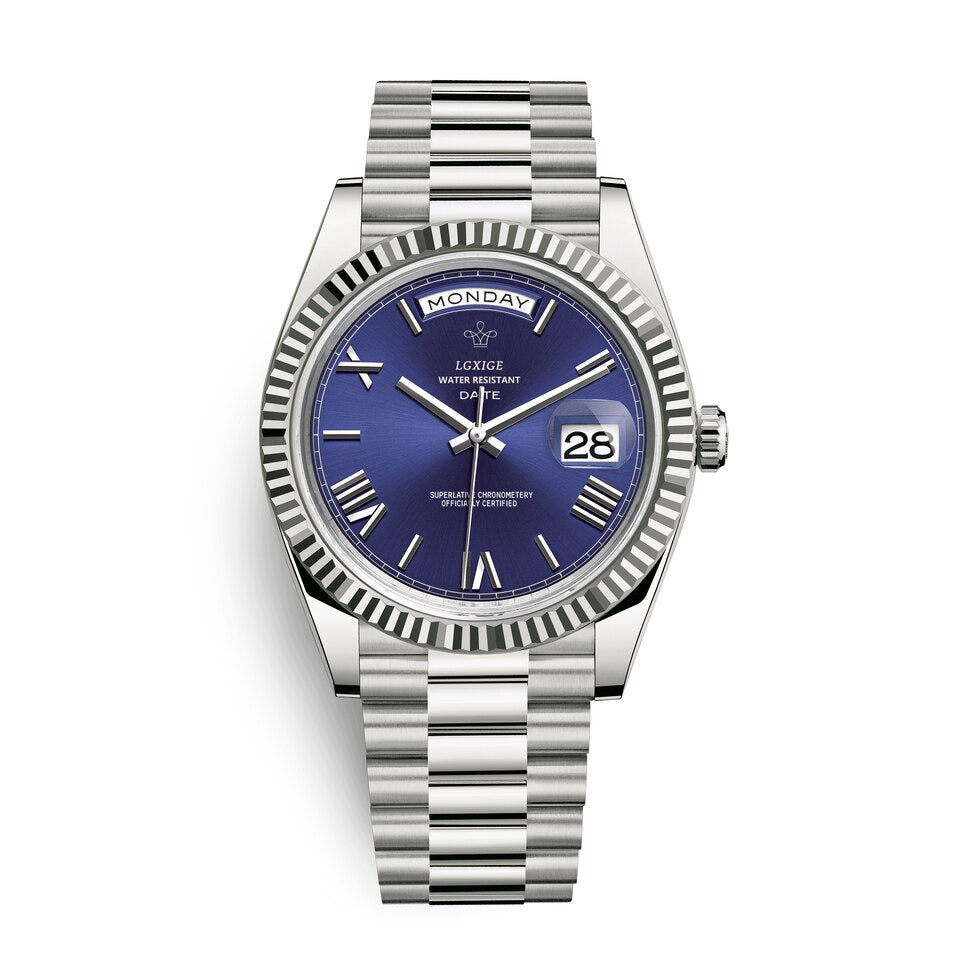 Original Casual Brand Watch Men Top Luxury Stainless Steel 3atm Waterproof daydate Business Men Fashion Wrist Watch