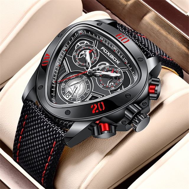 LIGE Chronograph Creative Big Dial Men Watch Top Brand Nylon Strap Military Sports Watches for Men Date Clock Quartz Wrist Watch