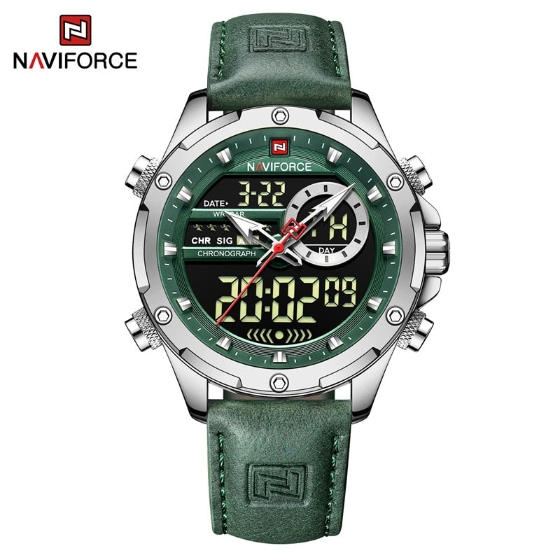 Luxury Brand Original Watches For Men Casual Sports Chronograph Alarm Quartz Wrist Watch Leather Waterproof Clock 9163